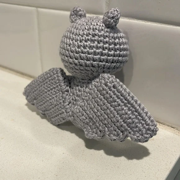 Handcrafted Bat Halloween Figure Holiday Decor Amigurui Crochet Fall Spooky - Picture 6 of 11
